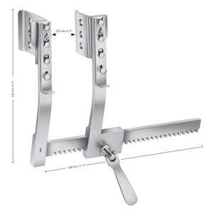 Écarteur de côtes avec 2 lames en acier inoxydable, réutilisable, qualité supérieure, instruments chirurgicaux - Product Image 2