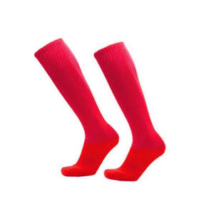 Red <b>Knee</b> <b>High</b> Soccer Socks Breathable Polyester Football Training Match Wear for Men Women - Product Image 1