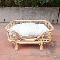 Prix fabricant ! Superbe lit pour animaux de compagnie en rotin, maison pour animaux avec design amovible et lavable, lit pour chien et chat, logo personnalisé, fabriqué au Vietnam