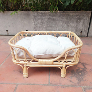 Manufacturer Price!!! Great Rattan Pet Bed Pet House with Removable & Washable Design Dog Cat Bed Custom Logo Made Vietnam - Product Image 1