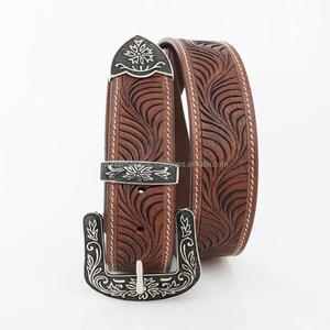 Cinturón de herramientas manuales de cuero de vaca genuino de estilo occidental personalizado de longitud personalizada, cinturones de cuero de vaquero con logotipo personalizado - Product Image 5