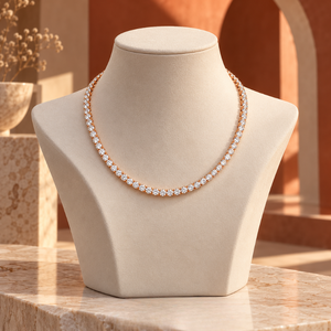Collier tennis Heritage de 16 pouces |   Diamant de laboratoire en or massif 18 carats, 0,20 CT, 3,8 MM, taille brillant rond, fournisseur B2B de bijoux en gros - Product Image 1