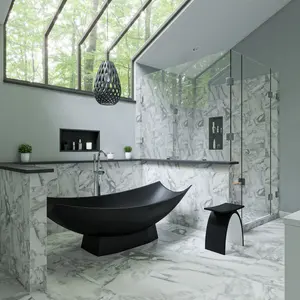 Bañera Ovalada de Aluminio y Níquel de Lujo Hecha a Mano con Diseño Ecológico para Baños Modernos de Villas - Zahid Exports - Product Image 2