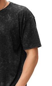 เสื้อยืดแมนแอซิดวอช สีดำ ผ้าฝ้ายแท้ ทรงปกติ สวมใส่สบาย 100% ผ้าฝ้ายแท้ - Product Image 4