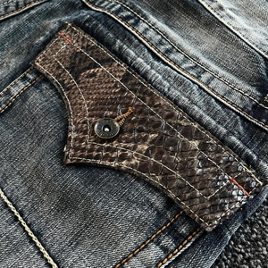 Latest Design New Arrival Customized Distressed High Quality Breathable Unisex Stonewashed Solid 140z Denim Straight Jeans <b>Pants</b> - Product Image 2