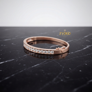 Gold Classic Elegant Lab Grown Diamond <b>Silver</b> Plated <b>Bangle</b> <b>Bracelet</b> Luxury Sparkling Wedding Anniversary Party Gift Jewelry for - Product Image 2