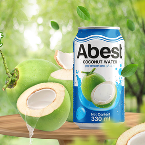 Agua de Coco 100% Orgánica 330ml, Bebida Concentrada de Jugo de Fruta Fresca en Latas con Ingredientes de Azúcar Seca, ABEST Coco Orgánico - Product Image 3