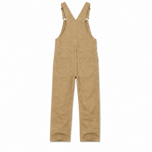 Salopette de travail premium pour homme en denim noir 100 % coton, respirante, multi-poches, avec fermeture éclair avant, ajustable - Product Image 3