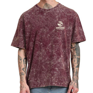T-shirts en coton délavé à l'acide personnalisés en gros, T-shirts à épaules tombantes délavés à l'acide - Product Image 1