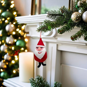Adornos navideños al por mayor Felt Santa Ornament - Product Image 1