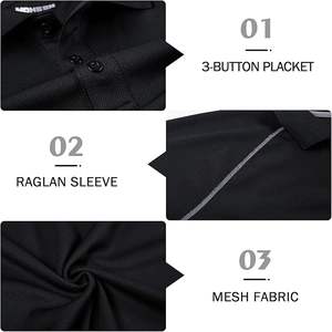 Camisetas de Golf para Hombre, Manga Corta, Absorbentes de Humedad, Polo Deportivo de Secado Rápido, Cuello Alto, Protección UPF 50+ - Product Image 6