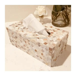 Caja de pañuelos con incrustaciones de hueso de madera hecha a mano, servilletero multiuso increíble para comedor, cocina, mesa de baño para almacenamiento de pañuelos por FWE - Product Image 2