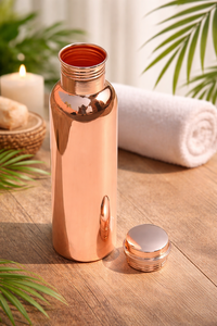 ขวดน้ำทองแดงคุณภาพสูงรุ่นใหม่ ขายดี ป้องกันการรั่วซึม เป็นมิตรกับสิ่งแวดล้อม สำหรับผู้ใหญ่ ปากกว้าง ปลอดภัยสำหรับน้ำเดือด - Product Image 2