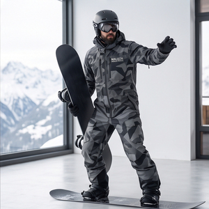 MALUZA INDUSTRIES Custom Winter Hooded Snowboard Jacket Pants <b>Men</b> 10,000mm Waterproof Windproof Outdoor Warm Ski Wear Suit - Product Image 5