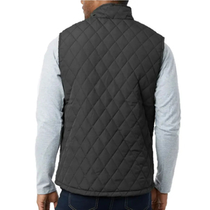 Men's Quilted Puffer Vest with Stand Collar Zipper Windproof Sleeveless <b>Waistcoat</b> for Autumn Winter Custom Logo Size OEM Order - Product Image 6