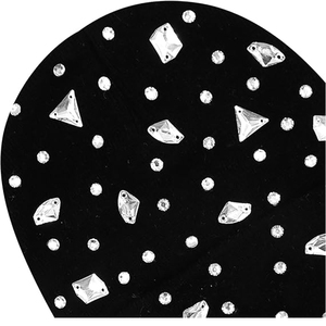 Bonnet personnalisé noir en strass, tricot côtelé, chaud pour l'hiver, unisexe, doux et extensible, style streetwear, MADE BY BS - Product Image 3