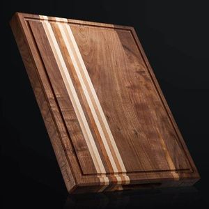 Wood Aura Chopping Board Block Rectangle Handle Natural Wood Grain Multipurpose <b>Kitchen</b> Cheese Board 100% Eco-Friendly - Product Image 2