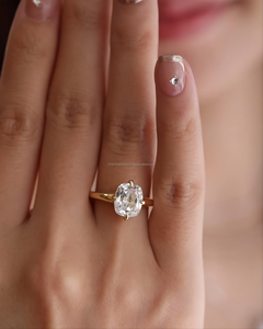 IGI Lab Grown <b>Cushion</b> Cut Diamond Vintage 14k Yellow Wedding/Engagement Ring Unisex Fine White Gold Anniversary Party-Worthy - Product Image 1