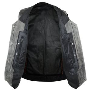 Chaleco de Motocicleta de Cuero Vacuno Personalizado para Hombre, Diseño 2026, Venta al Por Mayor - Product Image 4