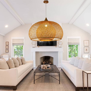 Wholesale Natural Bamboo Lampshade Eco-Friendly Woven Pendant <b>Light</b> Soft Glow Ceiling Lamp <b>Cover</b> for Home Decor Made in Vietnam - Product Image 6