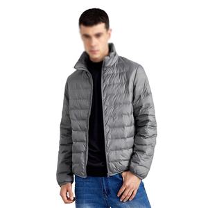 Veste matelassée pour hommes, décontracté, automne hiver, manteau matelassé à capuche solide, vêtements d'extérieur à coupe ample, col montant, en toile - Product Image 1
