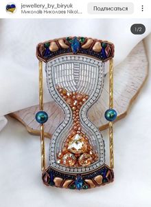 Artisan Embroidered Brooch with Crystal Beads and <b>Sequins</b> Vintage Inspired Handmade Beaded Brooch for Jackets and Coats - Product Image 6