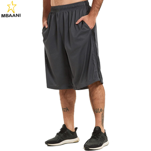 Shorts de sport pour hommes, longs, pour le basketball et l'entraînement, coupe ample, au-dessus du genou, avec poches - Product Image 2