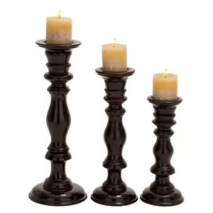 Portavelas de Madera Rústico, Candelabro de Lujo para Mesa de Comedor, Eventos y Decoración del Hogar - Product Image 1