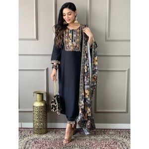 Beau haut et bas de fête avec ensemble élégant de taille Dupatta XL - Product Image 4