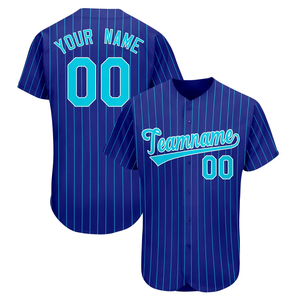 Camiseta de Béisbol Personalizada de Poliéster Azul Claro, Manga Corta, Cierre de Botones, Nombre del Equipo Impreso por Transferencia Térmica, 00, Unisex, Corte Regular - Product Image 4