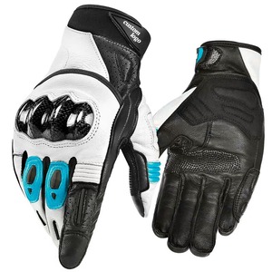 Gants de moto en cuir pour la course, gants de protection pour motards, gants de moto respirants pour une utilisation en extérieur - Product Image 1