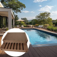 Planches de terrasse en WPC solides, composite bois-plastique, pour extérieur, imperméables, anti-UV, faible entretien, pour piscine, jardin, terrasse