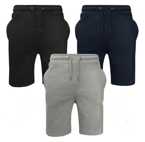 Pantalones cortos deportivos para correr de entrenamiento de algodón informales cintura alta elástica con bolsillos pantalones cortos de sudor en blanco al por mayor - Product Image 2