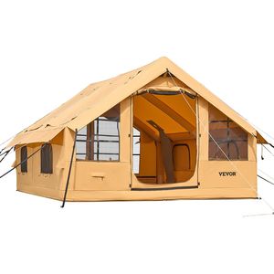 Carpa Inflable de Lujo para Glamping de 5-8 Personas, Fácil de Instalar con Bomba Manual, 2 Claraboyas y Toldo - Product Image 1