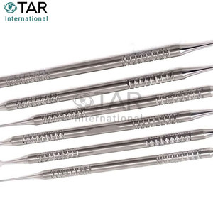 Dental Filling Spatulas Set of 6 Plated Heads Knurled Handles Composite Resin Restoration Thick Handle Design - Product Image 5
