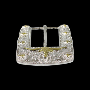 Wholesale Custom Design 40mm Men's Western Bull Longhorn Pin Buckle <b>Belt</b> Set Zinc Alloy with Heat-Transfer Printed Custom Logo - Product Image 5