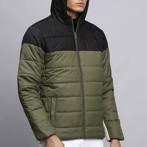 <b>Men</b> Hooded Quilted Bubble <b>Jacket</b> Waterproof 100% Polyester <b>Warm</b> Full Zip Lightweight Casual Winter Comfortable Regular Fit - Product Image 4