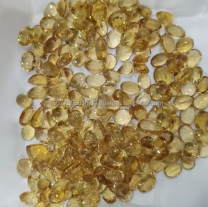 Pierre taillée en citrine naturelle ~ pierre taillée en citrine à facettes ~ pierre précieuse en citrine ~ forme ovale ~ qualité de propreté calibrée, pierre précieuse en vrac - Product Image 5