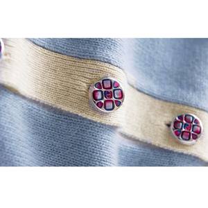 High Quality Women's winter Breathable <b>Vintage</b> Printed 100% Polyester/wool Single Breasted Casual Long Sleeve Woven <b>Sweater</b> - Product Image 3