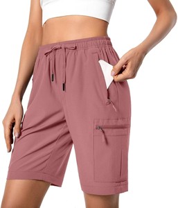 Shorts de survêtement pour femmes tendance, vente en gros, en coton respirant, pour la gym et le quotidien, taille élastique, logo et couleur personnalisables - Product Image 5