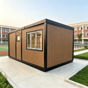 Maison conteneur pliable préfabriquée moderne et respirante 20FT, module de vie extensible à double aile, design hôtelier moderne du milieu du siècle - Product Image 1