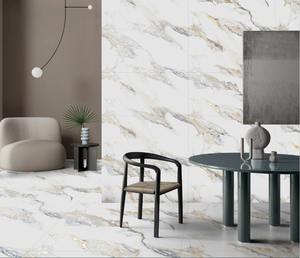 Azulejo de Porcelana Esmaltada de Alto Brillo para Baño y Sala de Estar, con Aspecto de Mármol Blanco, 600x1200mm, Antideslizante, para Pasillos y Hoteles - Product Image 1