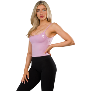 Top Deportivo 2 en 1 para Mujer, Marca Push Tank, Sin Costuras, con Sujetador Incorporado, de Bajo Impacto, Elástico y Moldeador, Color Rosa Poise - Product Image 2