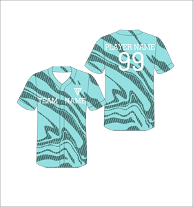 Camiseta de Béisbol Sublimada Personalizada, Cuello en V, Manga Corta, Unisex, Adulto, Secado Rápido, Poliéster, Nombre del Equipo, Jugador 99, Diseño a Rayas - Product Image 4