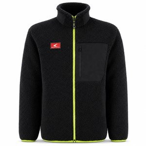 Chaqueta de forro polar personalizada OEM ODM con cremallera, impermeable, cortavientos, para hombre, ropa de trabajo para exteriores, tejido de forro polar Sherpa de pelo corto - Product Image 1