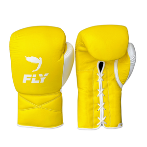 Guantes de Boxeo Personalizados FLY, de Cuero Vacuno, con Cierre de Velcro y Cordones, Dedos Completos, Absorción de Humedad, Secado Rápido, para Entrenamiento y Sparring - Product Image 1