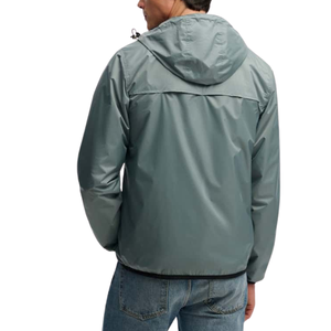 Men's <b>Hooded</b> Windbreaker Jacket with Full <b>Zip</b> and Two Side Pockets for Outdoor Wear - Product Image 3