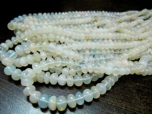 Cuentas de Ópalo Etíope Natural, Lisas y Redondas, de 3-8 mm, Graduadas, en Hilo de 8 Pulgadas - Product Image 2