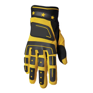 Gants de course moto d'hiver noirs en nylon, demi-doigts, compatibles écran tactile, imperméables, auto-chauffants et respirants - Product Image 2