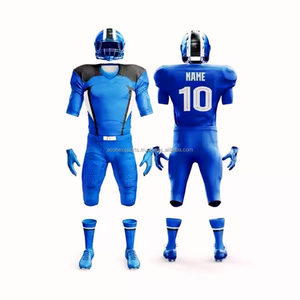 Uniformes de football américain pour adultes de haute qualité Conception personnalisée Respirant Plus Size Summer Training Wear Ensemble à manches courtes-Vente en gros - Product Image 1